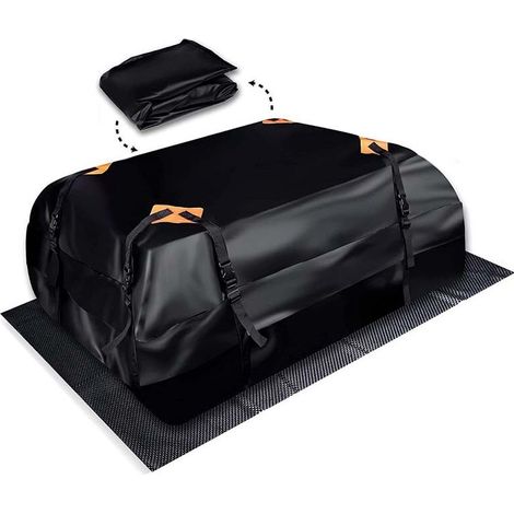 420D Outdoor Car Roof Bag Outdoor Luggage Bag Outdoor Camping Car Roof Storage Bag + Anti-slip Mat (1/4)
