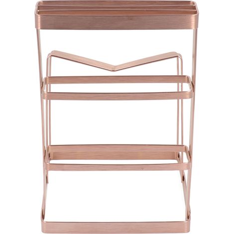 Organisateur de Planches à Découper Multifonction pour Comptoir Cuisine, Porte-Couteaux et Rangement Couvercles Or Rose (1/5)