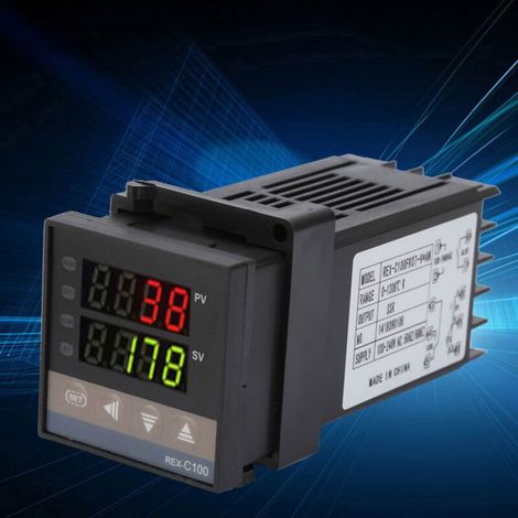 Thermostat PID - Plage 0 À 1300 ℃ - Alimentation AC 110-240 V - Précision 0,5 % FS - Pour Contrôle Température Industriel - 1 Pièce (1/5)