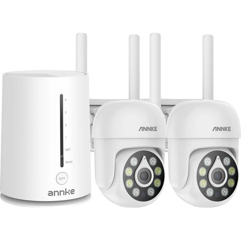 Sistema di videosorveglianza, risoluzione 5 MP, visione notturna, 2 telecamere, senza slot per scheda TF, senza connettore USB. (1/2)