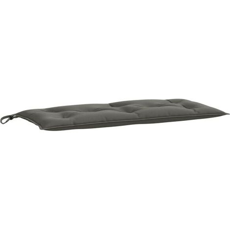 Coussin de banc de jardin en tissu mélangé gris foncé, dimensions 100 x 50 x 7 cm (1/5)