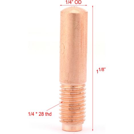 10 Stück 0,9 mm MIG-Schweißkontaktspitzen für Miller-Schweißgerät, Modell 000068 (1/5)