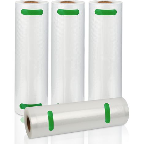 SWANEW Sacchetto sottovuoto per alimenti. sacchetto sottovuoto 20 X 600 CM approvato dalla FDA senza BPA. per confezionatore sottovuoto. forno a microonde. frigorifero. riutilizzabile-4 rotoli (1/5)