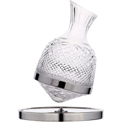 Carafe à vin rotative, design en verre rotatif à 360°, pichet à vin en cristal, distributeur de whisky, cruche à vin, bar de fête (1/5)