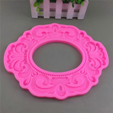 Moule à fondant et chocolat avec cadre photo miroir vintage, moules en silicone pour cadres (1/4)