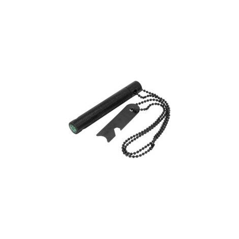Piedra de encendido de magnesio - regla/abrebotellas/ 9.000 cerillas - Supervivencia/Camping - 6 cm Negro (1/5)
