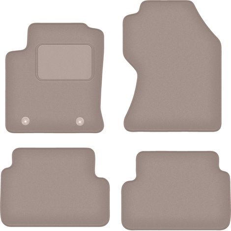 Alfombrillas de terciopelo para Ford Focus MK1 FL hatchback, sedán, station wagon (2001-2004) beige (1/5)