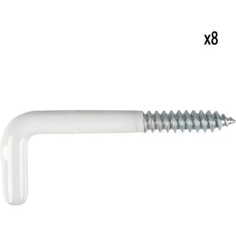 COGEX - CERNIERA A VITE IN ACCIAIO PLASTIFICATO BIANCO - SET 8 PEZZI - COLORE: BIANCO - DIMENSIONI: 3,5 X 40 MM - DIAM TRE: 3,5