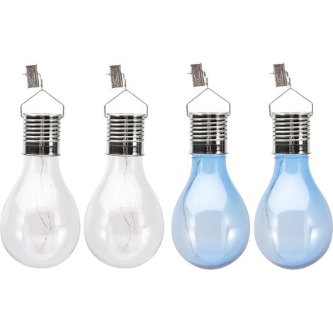 Lot de 4 ampoules solaires étanches — Luminaires solaires suspendus pour l'extérieur, parfaits pour les terrasses et la lecture (Certifiées IP65) (1/5)