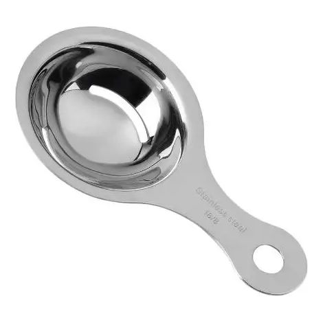 Separador de claras de huevo de acero inoxidable, filtro de yemas, embudo separador, cuchara divisora de huevos, accesorios de cocina (1/2)