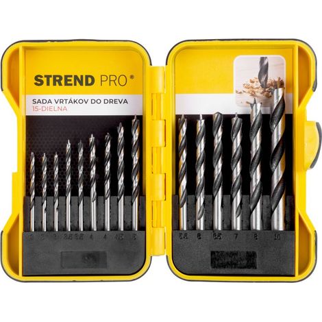 Satz von Bohrern Strend Pro, für Holz, Pack. 15 Stk. (1/3)