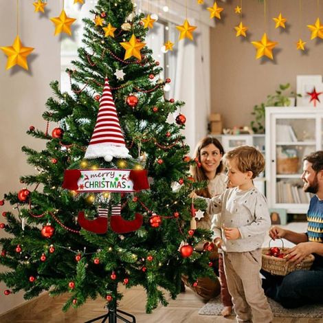 Couronne de Noël - Ronde - Fixation Porte et Murale - Intérieur et Extérieur - 1 Pièce (1/5)