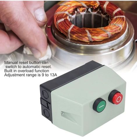 Démarreur magnétique étanche monophasé 220/230V – Protection IP55 – 2.2 kW pour moteurs – Boîtier ABS robuste – Utilisation industrielle - LE1D09M7 (1/5)