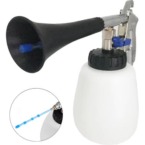 Tornado Trockenreinigungspistole mit 1000-ml-Weißflasche, pneumatischem Staubgebläse, tragbarer Druckluft-Reinigungspistole (1/5)