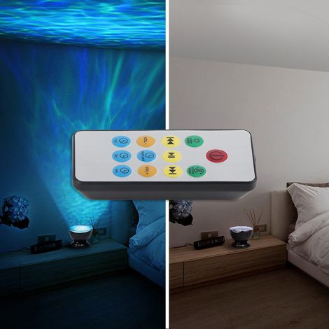 Projecteur lumineux océan LED 7 couleurs avec musique douce intégrée, noir (1/3)