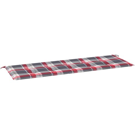 Maison Exclusive - Gartenbank-Auflage Rot Karomuster 150x50x4 cm