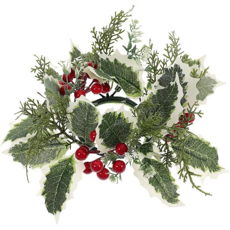 Couronne de bougies de Noël décoratives (lot de 2) (1/5)