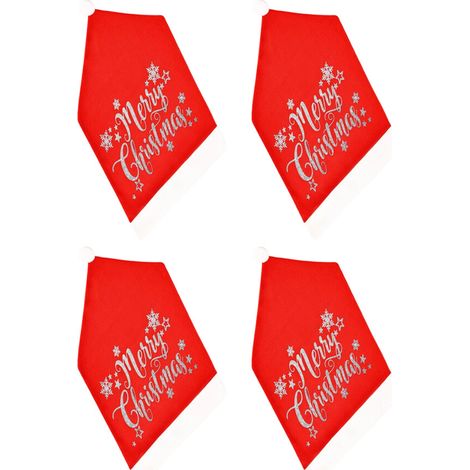 Set di 4 coprisedie natalizie - Argento