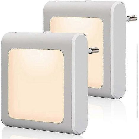 Nachtlicht mit Dämmerungssensor, 2 Lampen mit stufenlos einstellbarer Helligkeit, ideal für Kinderzimmer, Treppenhäuser, Schlafzimmer, Küchen usw.