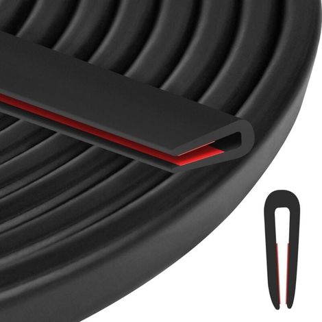 Joint de protection de bord en tôle 1,6 mm x 3 mètres protection de porte de voiture joint en U pour portes de voiture plaques métalliques fenêtres (3 mètres, 1,6 mm)