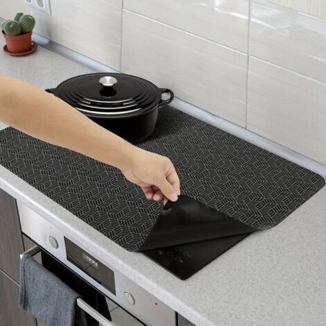 Tapis de protection en silicone pour cuisinière à induction 52x78 cm, tapis multifonction micro-ondes, antidérapant, fibre de verre, 1 pièce (1/4)