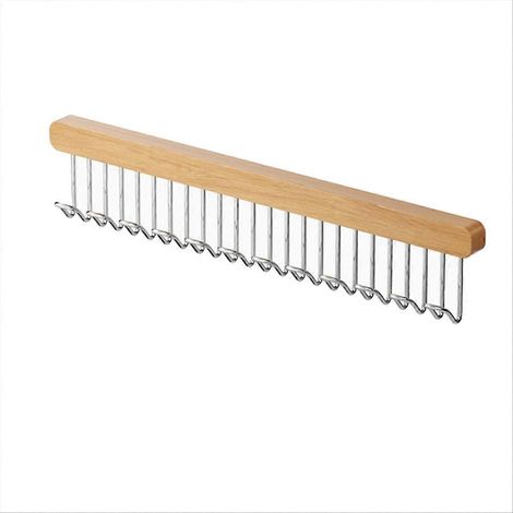 Cintre de rangement multifonctionnel en bois pour vêtements, ceintures, cravates, bonnets et soutiens-gorge. Accessoires de dressing. 12 crochets à gauche. (1/5)