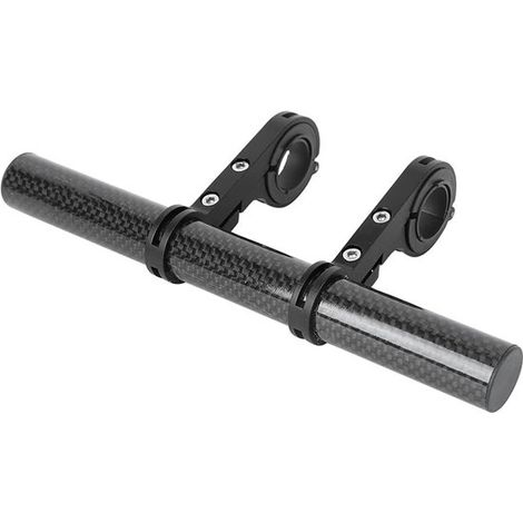 Prolunga per manubrio in fibra di carbonio (doppia barra, nera) – Per manubri da bicicletta fino a 32 mm, spazio di montaggio aggiuntivo per accessori (1/3)