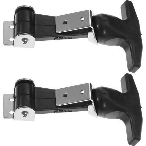 Lot de 2 loquets de tiroir flexibles à poignée en T, en acier inoxydable, pour chariot et boîte à outils-12.00X8.00X2.50CM (1/3)