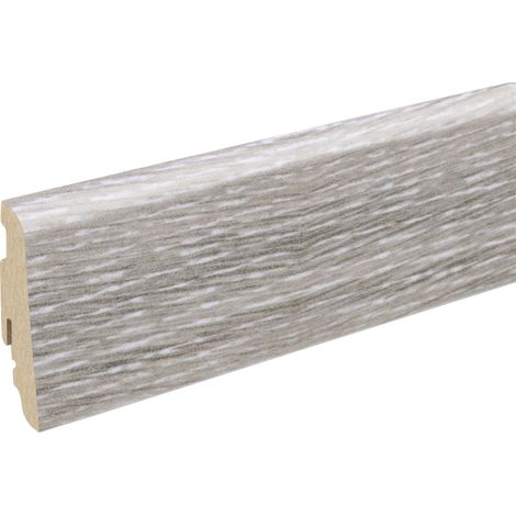 Neuhofer Fußleiste 240 cm 58 x 19 mm Oak light grey Sockelleiste (1/3)