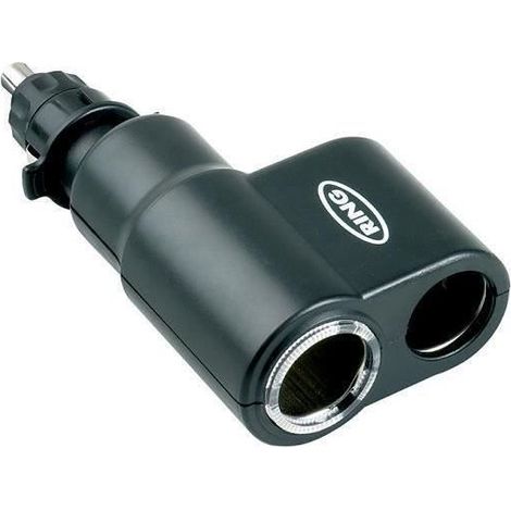 Double prise allume-cigare - RING - RING RMS1 - Noir - Universel - Alimentation allume-cigare