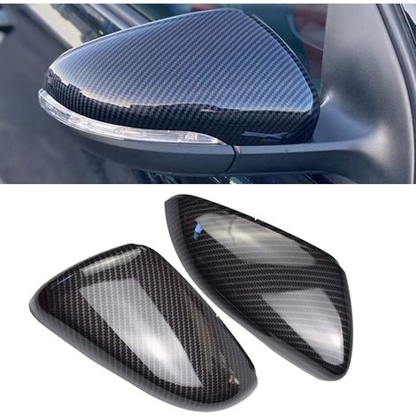 Coppia di coprispecchietti retrovisori sinistro e destro per VW Golf 6 MK6 Touran (nero lucido)