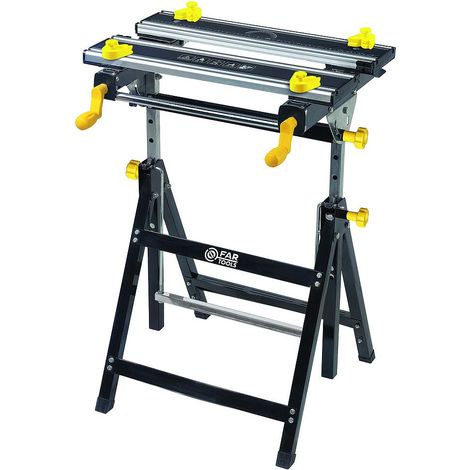 Banco da lavoro pieghevole FARTOOLS PRO WB 100SB con morsa, altezza regolabile, piano inclinabile in alluminio, 100 kg (1/3)