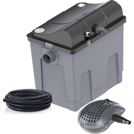 Teichfilter-Komplett-Set mit Pumpe + UVC