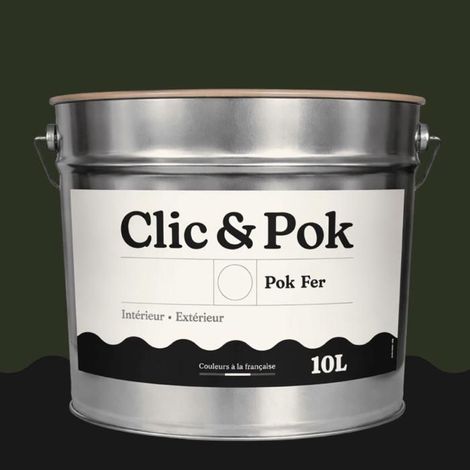 Peinture Fer Antirouille – Métal Extérieur Intérieur, Satinée, Protection Rouille - 10L - RAL 6007 - Vert bouteille