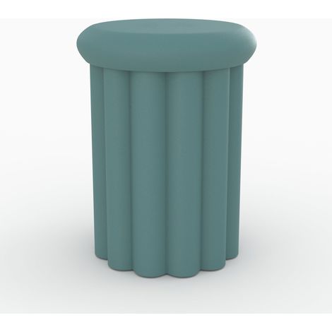 Table d'appoint ronde en métal bleu D37 cm - AGLAÉ
