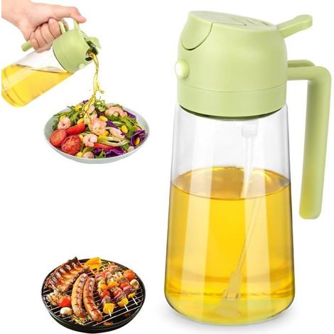 470 ml Ölsprüher und -spender 2 in 1, Olivenöl-Spender und -Ausgießer, Küchenölsprüher aus Glas [A1] (1/5)