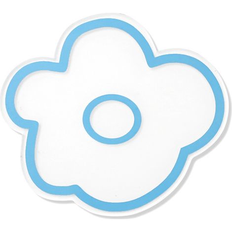 Rutschfester blauer Acryl-Untersetzer – Transparente Dekoblume zur Wärmedämmung (1/5)