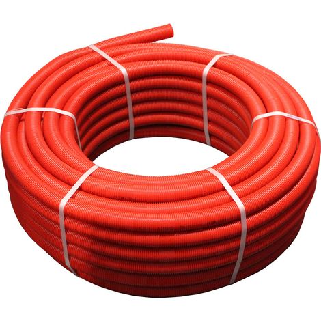 25M Tube multicouche pré-gainé rouge - Ø16x2,0 - Alu 0,2mm - Henco