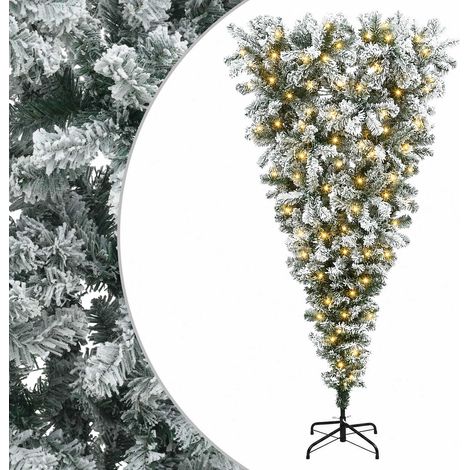 Upside-down Artificial Hinged Christmas Tree 150 cm 150 LEDs vidaXL (1/5)