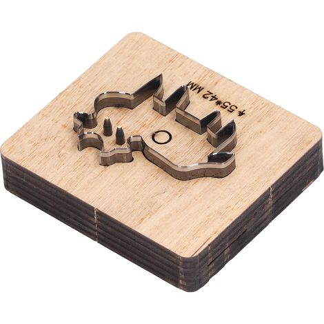 Matrice de découpe en forme de vache 55x42mm, moule à poinçonner pour cuir, acier allié, poinçon net et précis pour plastique, argile et carton (1/5)