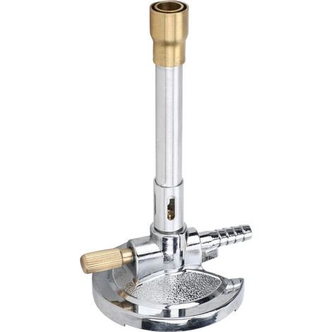 Bec Bunsen à gaz pour laboratoire, chauffage à huile avec stabilisateur de flamme, accessoire de chauffe. (1/5)