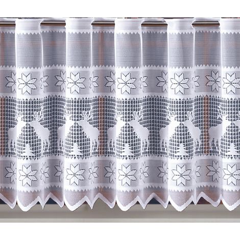 Küchenvorhang, Winter, Rentier, Weihnachten, 100 x 40 cm