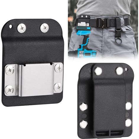 Porte Outils Ceinture, Support à Outils Robuste pour Perceuse - Renfort par Rivets - Rangement Outils pour Perceuse sans Fil, Visseuse à Chocs, Cloueur, Mètre Ruban