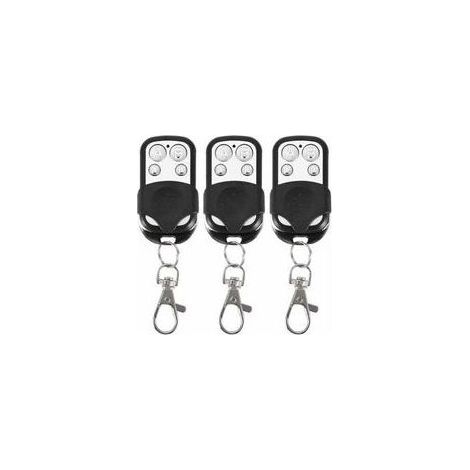 Lot de 3 télécommandes universelles pour portails automatiques, fréquence 433,92 MHz, code fixe, 4 boutons pour commander jusqu'à 4 portails - Crezuo (1/4)