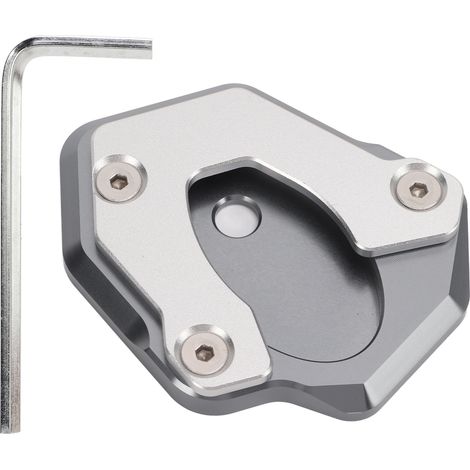 Plaque élargie de béquille moto en alliage d'aluminium de remplacement pour Z650 Z900 2017‑2019, titane (1/5)