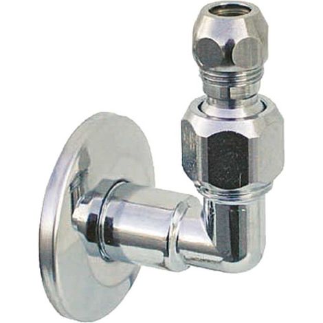 SQUADRETTA SOTTOLAVABO SNODABILE 90° 1/2"x10 + Rosetta
