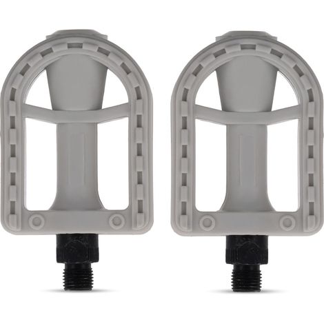Pedales de Bicicleta Plataforma MTB Ciudad 12-16 pulgadas Plástico Ligero Gris (1/2)