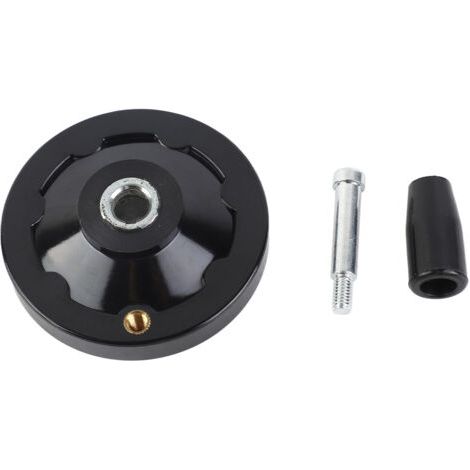 【â】 volant, 1 pièce noire d'ondulation de fraiseuse de tour de roue noire avec la poignée de rotation(10  80mm) 【Cadeau de Noël, cadeau du Nouvel An】 (1/5)