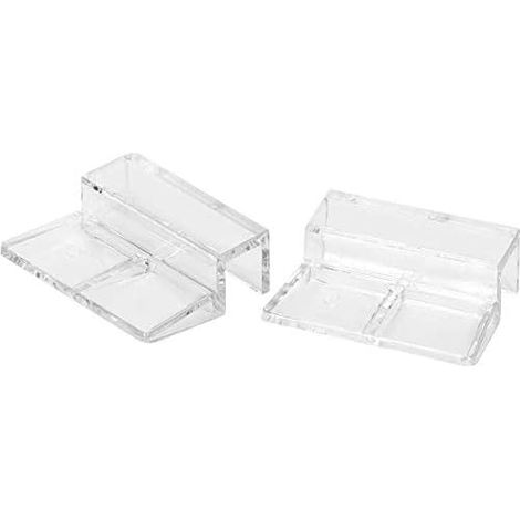 Supports pour couvercles d'aquarium en verre, 20 unités, acrylique transparent, installation sécurisée sans cadre.-AquaForge (1/5)