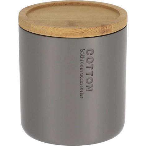 Wattebox polyresin bambusdeckel - bambusgrau - Tendance